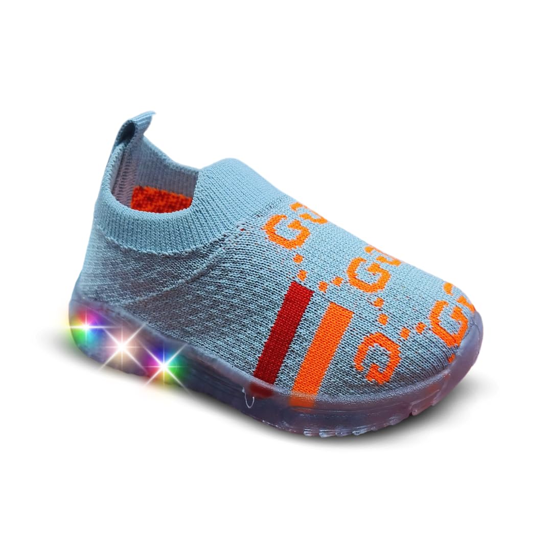 FootStation: Infants LED Light-Up Shoes | Age 3-22 Month | Champ-1 (Grey.Or, 9 Months) (B0CRDT4CB5) Amazon Price History, Amazon Price Tracker
