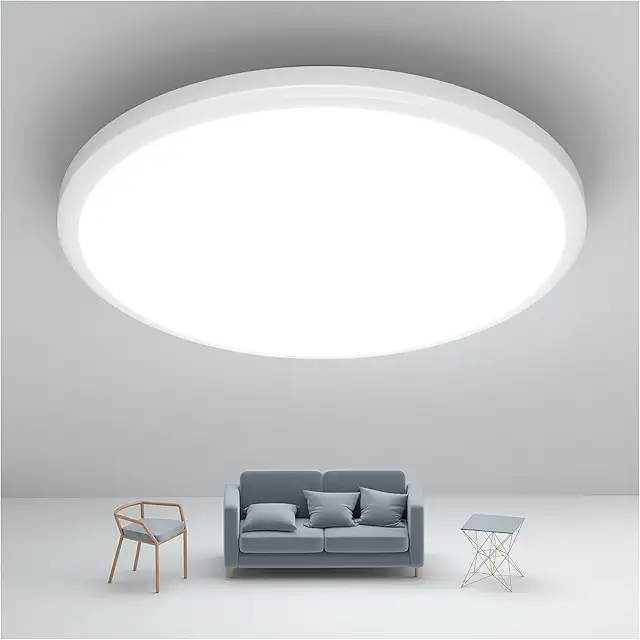 JONMONSM LED Deckenleuchte Flach 25W IP54 Ø30cm Weiß - Lampe Decke LED