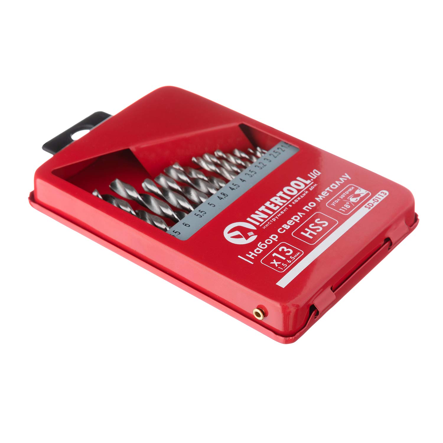 INTERTOOL HSS Metric Drill Bit Set for Metal, 13 pcs. (1.56.5mm) SD0113