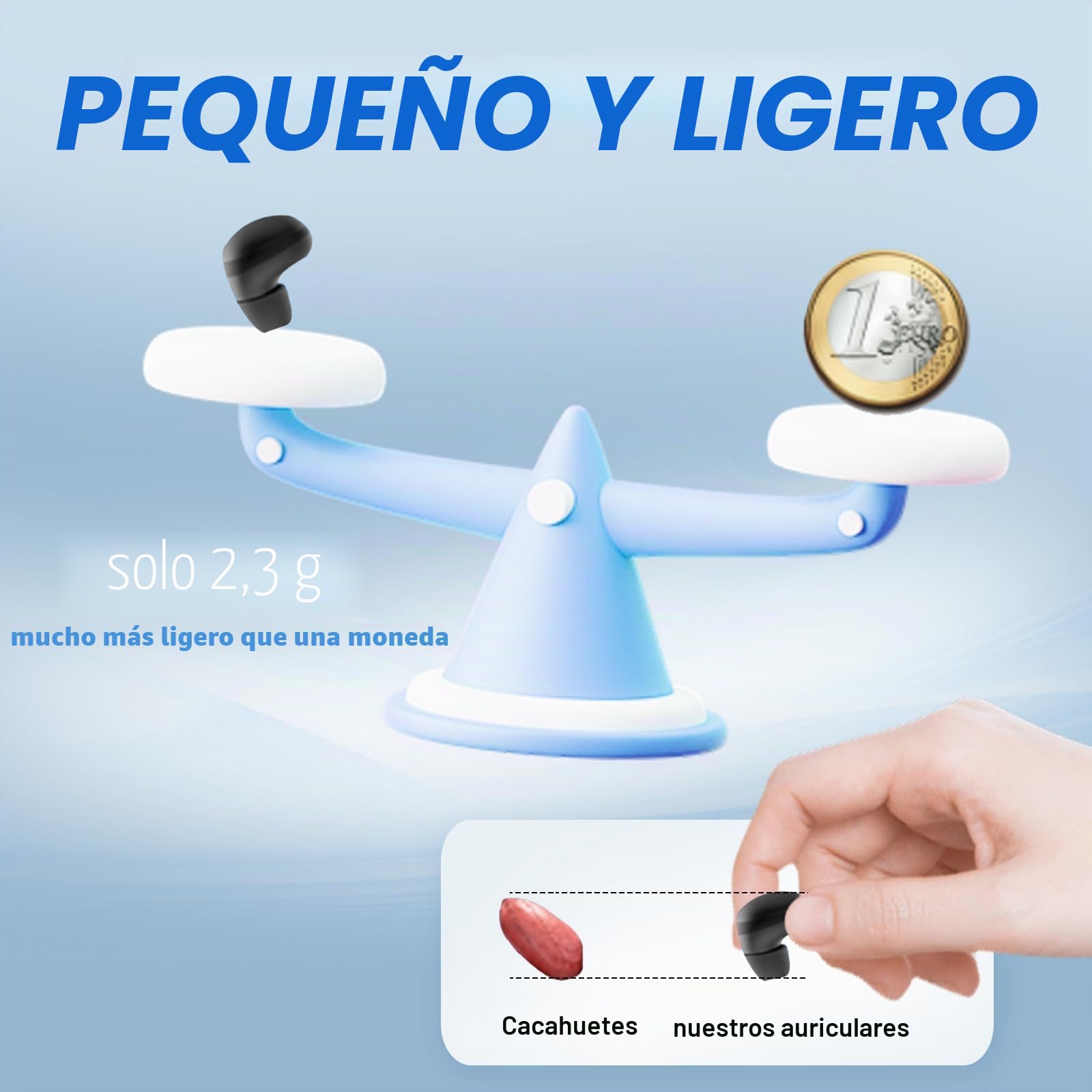 Mini auriculares invisibles inalámbricos en el oído Bluetooth auriculares inalámbricos cancelación de ruido auriculares para dormir en la oreja Sleep Earbuds auriculares para dormir para orejas