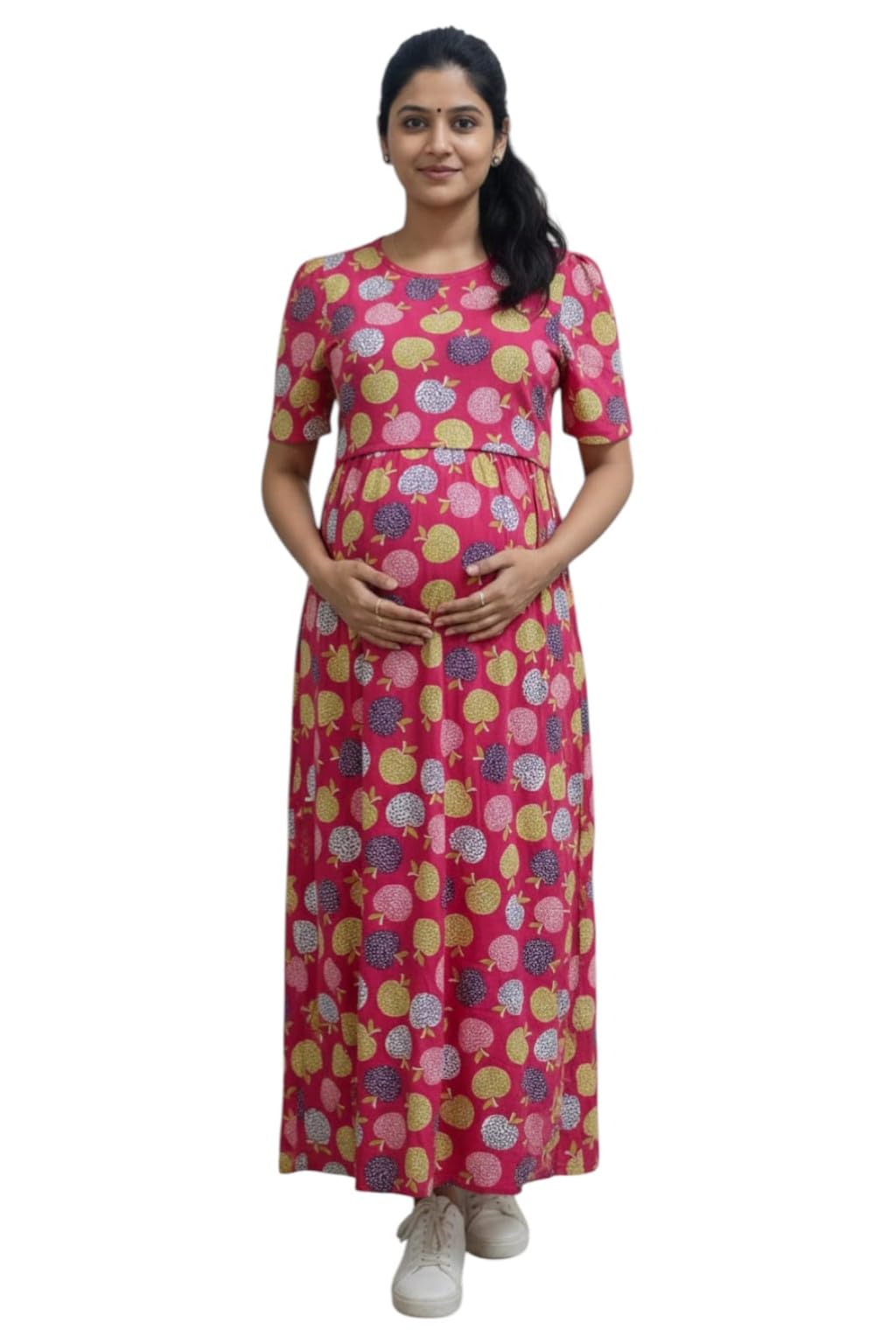 Zipless Maternity Feeding Maxi,Lounge wear, zipless Feeding Nightdress,Nursing Maxi Dress,Cotton Kaftan Feeding Nighty,Feeding Cotton Nighty/pragnancy Dress-image-40
