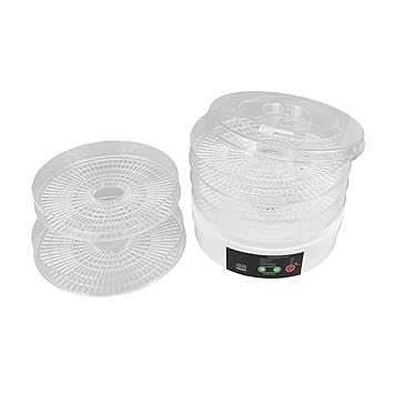 Food Dehydrator, Food Grade Electric Food Dryer Machine 5 Trays 50Hz for Vegetables (EU Plug 220V)