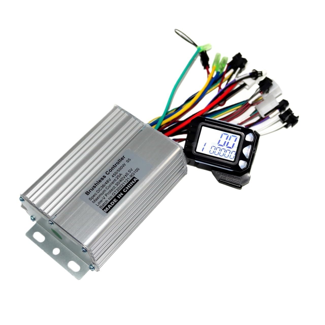 Brushless Motor Controller 36V/48V/60V 450/500W BLDC Motor Controller E-Bike Scooter Bürstenloser Geschwindigkeitstreiber und Display(36V Set)