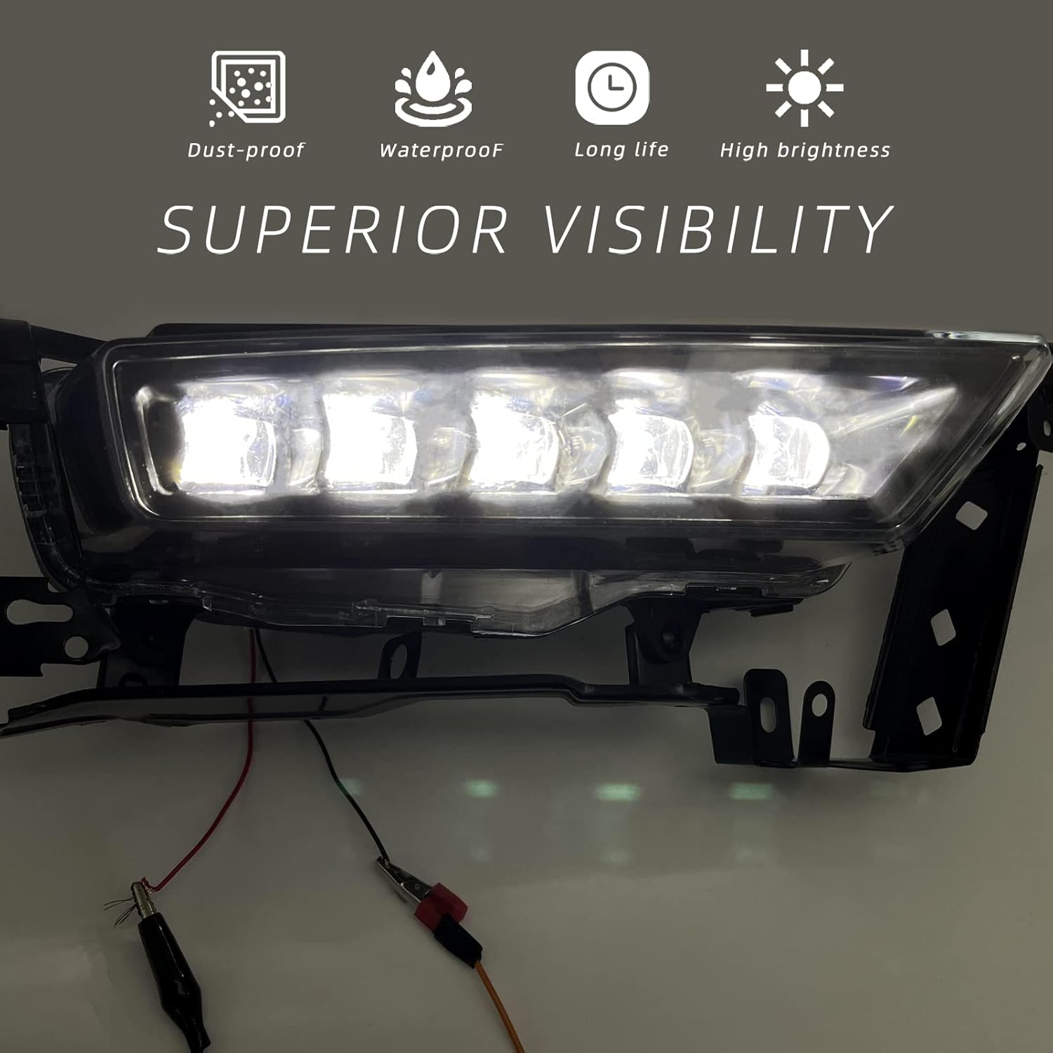 LED Fog Lights fit for 2013 2014 2015 Honda Accord 4DR Sedan,1 pair Front Bumper Driving Lamps with W/Switch (Clear Lens)