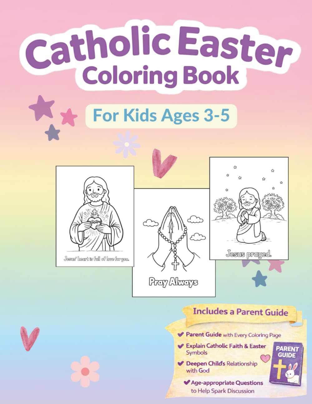 Catholic Easter Coloring Book: For Kids Ages 3 - 5