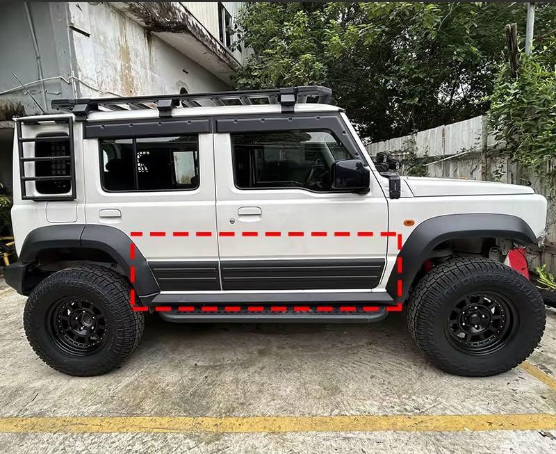 Desert Gears Suzuki Jimny JB74 Door Side Protection Trim, ABS Anti-Scratch Guards, 4-Door Set, 2019-2025 Models