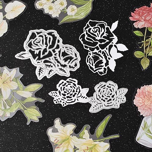 URROMA 4 PCS DIY Cutting Dies Metal Embossing Stencil, Flower Cutting Dies for Scrapbooking Paper Card Art Craft Photo Album DIY - Image 4