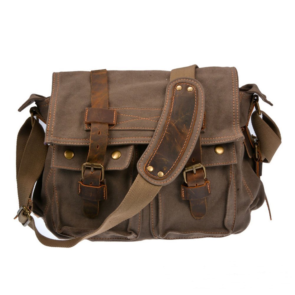 BW Vintage Military Men Canvas Messenger Bag Shoulder Bag