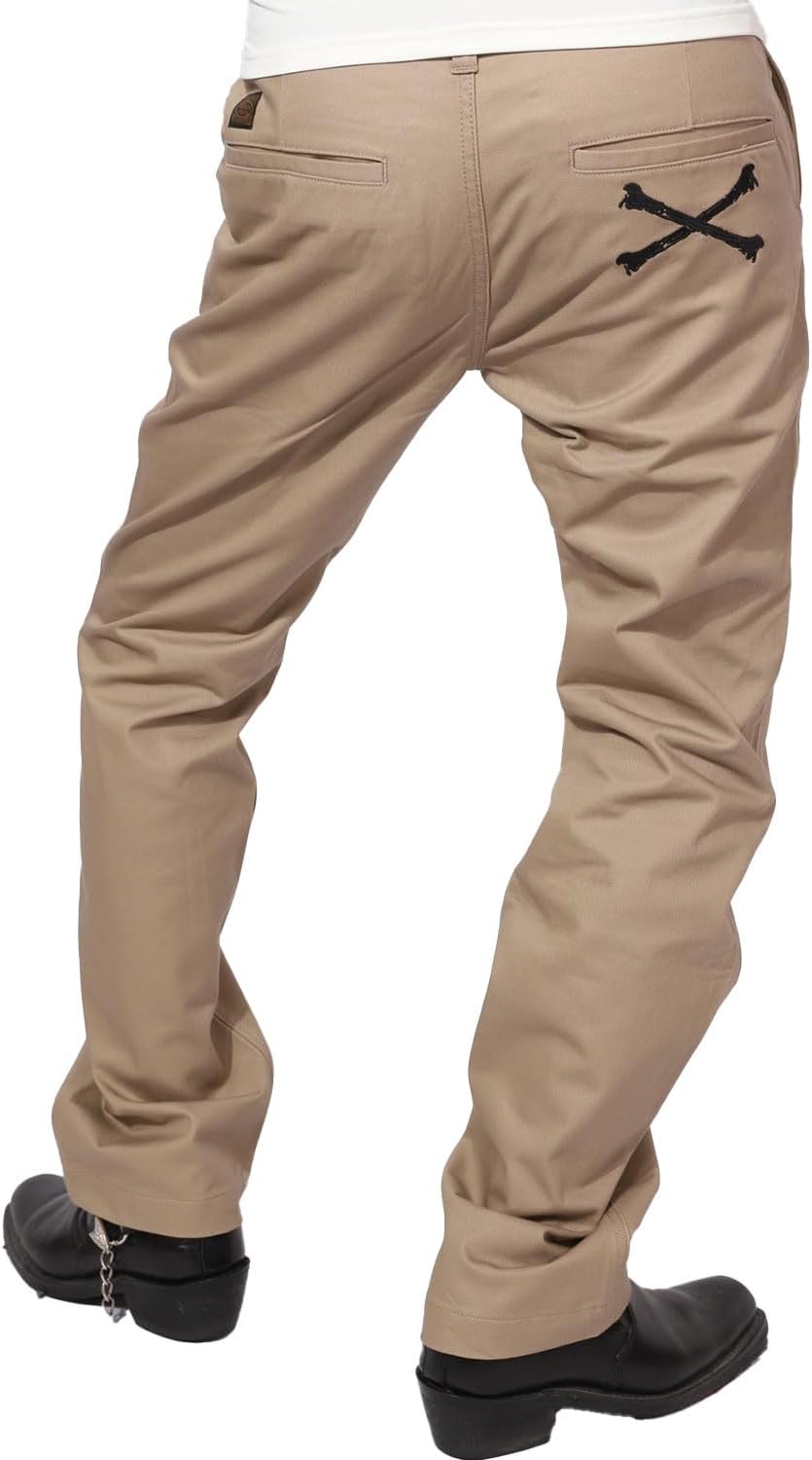 ハンドメイド＊サフィランフランスリネン スリムもんぺパンツ キャメル