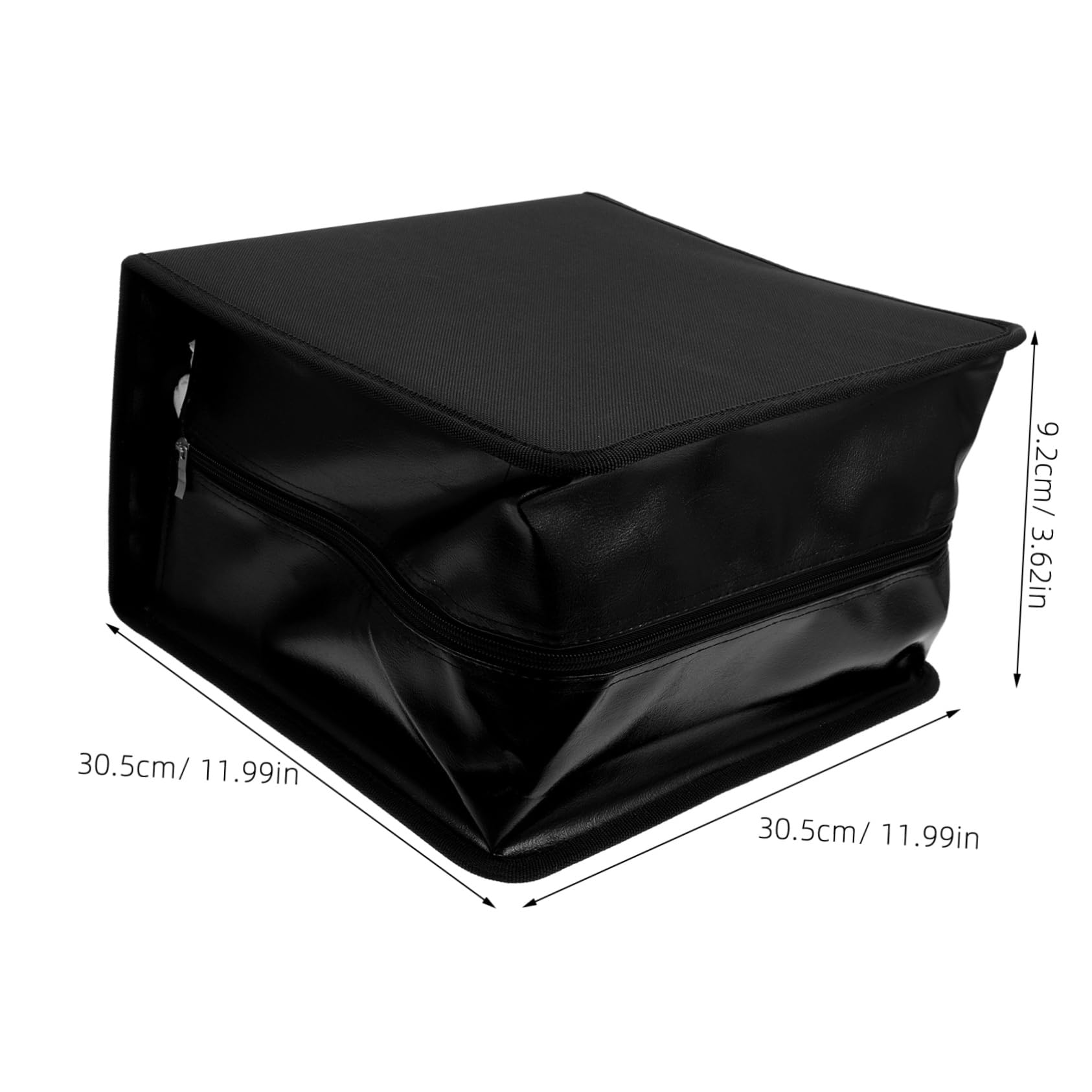 Ciieeo Portaoggetti Per Cd e Dvd in Pelle Pu Organizer Grande Capacità Fino Dischi Con Maniglia Portatile Custodia Per Archiviazione e Protezione Da Graffi Nera Per Auto Casa Ufficio e Vi