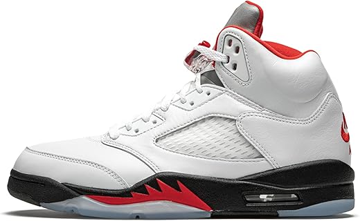 Jordan Mens Air 5 Retro DA1911 102 Fire Red Silver Tongue 2020 - Size 13