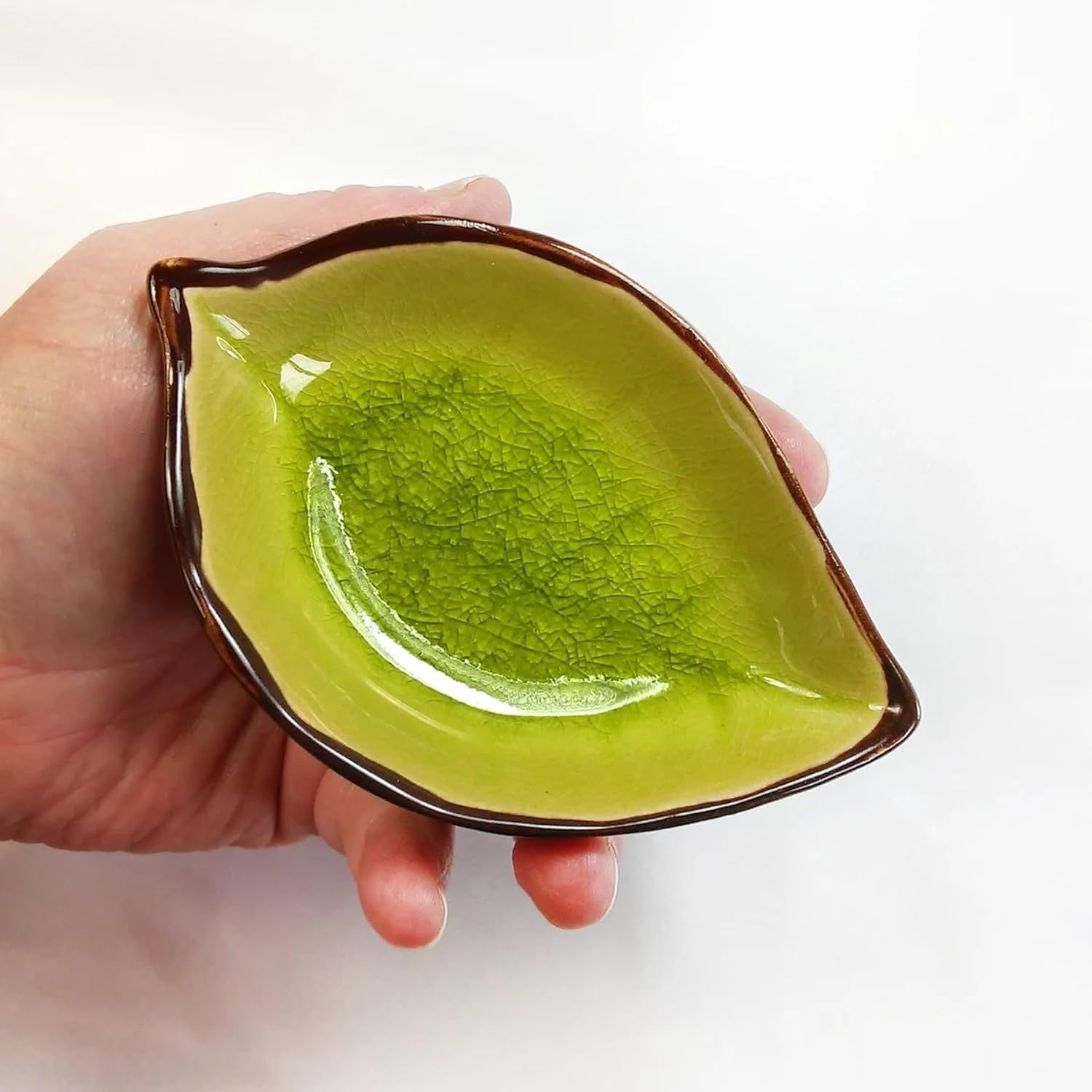 Netram Store Ceramic Pan Shape Baking Sauce Seasoning Chutney Sushi Soy Dipping Bowl Appetizer Plates Serving Dish for Home Kitchen Dining Decoration (Pack of 4) 2