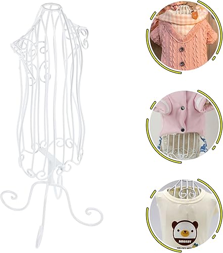 Miniatura 5 de POPETPOP Maniquí de forma de exhibición de vestido para mascotas, soporte de trípode para tienda en casa, ropa para mascotas, ropa para perros y
