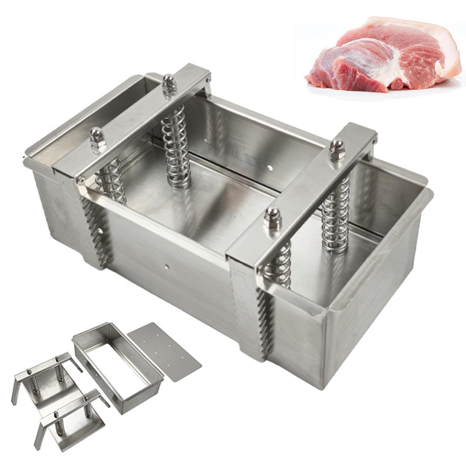 ZHJOPP Stainless Steel Meat Press Tool for Patty Forming, Ideal for BBQ, Fish, Chicken, Bacon, and Steak,for Commercial Restaurants (4kg)