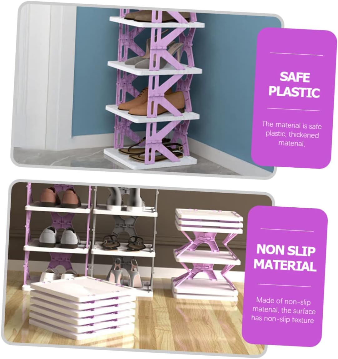 Folding Shoe Rack Storage for Nursery Hidden Shoe Storage Organizer Collapsible Rack