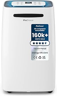 – Pro Breeze® 20L/Day Dehumidifier with Digital Humidity Display, Sleep Mode, Continuous Drainage, Laundry Drying and 24 Hour Timer - Ideal for Damp and Condensation