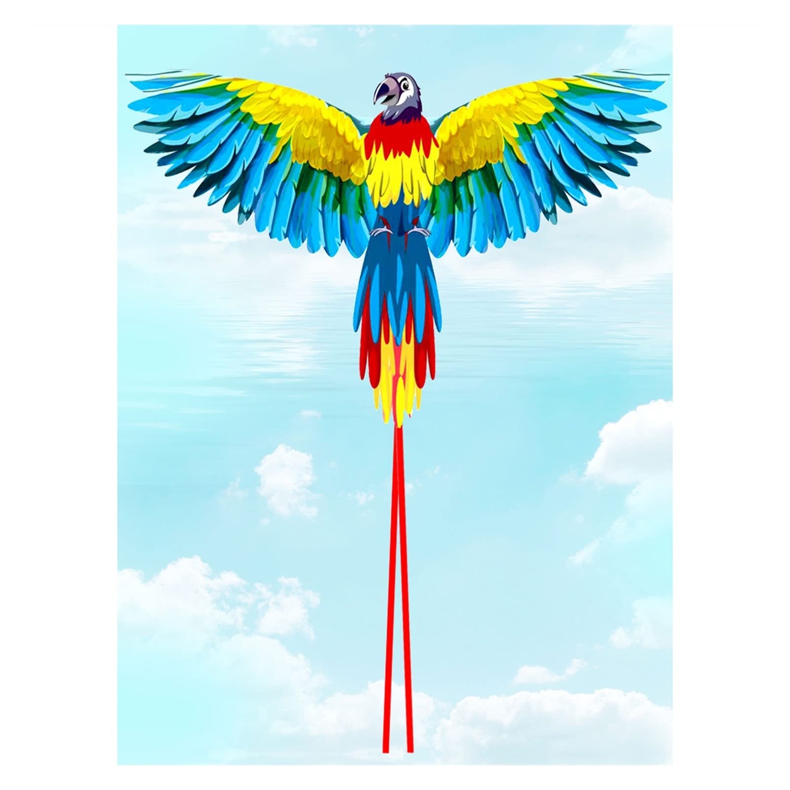 Cometa para niños, cometa de loro, cometa para adultos, fácil de volar, deportes al aire libre, cometas pequeñas, cometa colorida