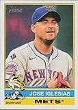 2025 TOPPS HERITAGE #108 JOSE IGLESIAS NEW YORK METS BASEBALL OFFICIAL TRADING CARD OF MLB