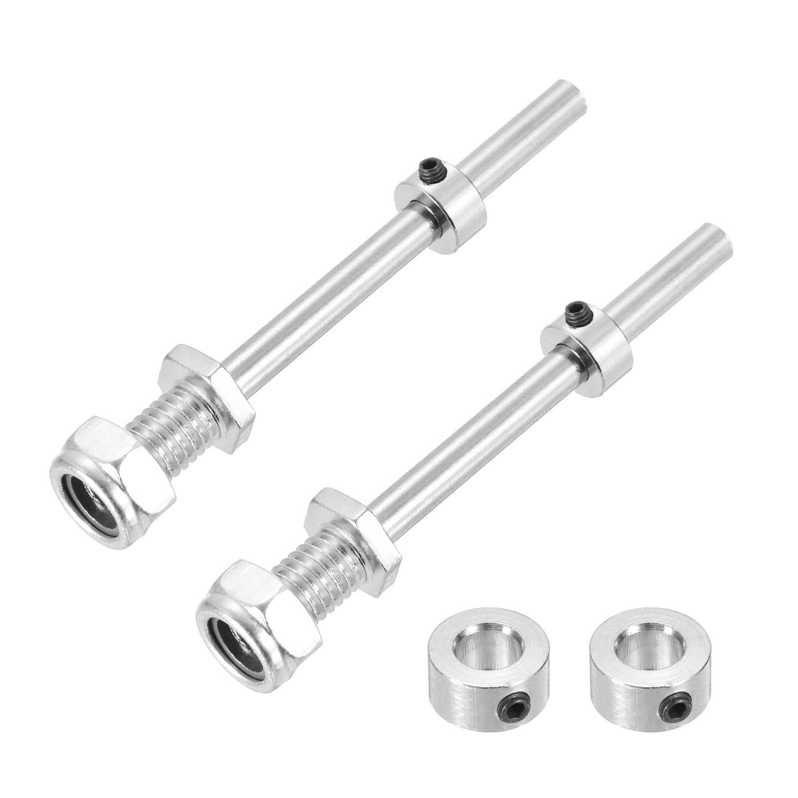 sourcing map 5/16 Inch Diameter x 2.95 Inch Length 2 Set Landing Gear Axle Shaft Drive Axle with Nuts for RC Airplane