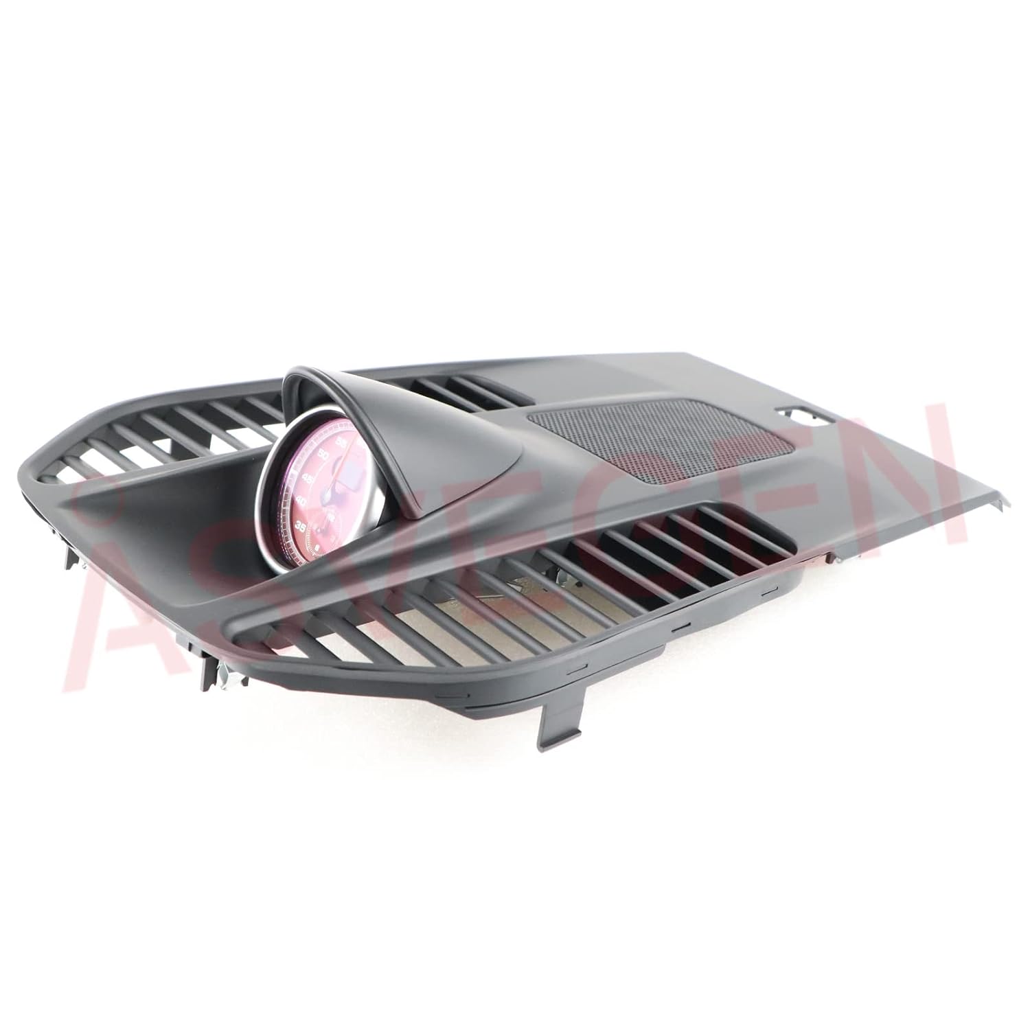Sport Chrono Stopwatch Mounted Dashboard for Porsche 911 991 2013-2019, Black Panel and Red Clock