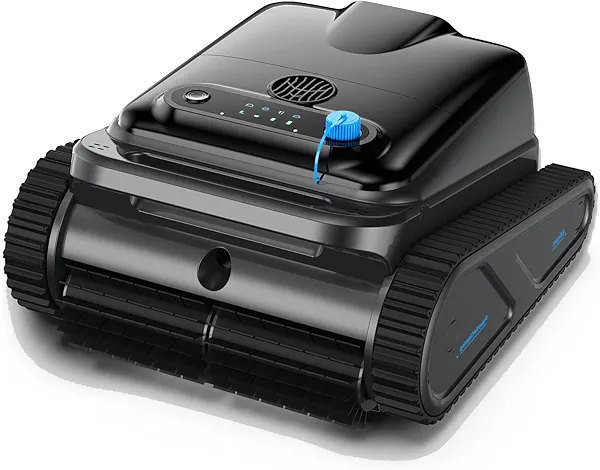 OUCAXIA Y50S Robotic Pool Cleaner, Upgraded Motor, Powerful Wall-Climbing with Scrubber Brushes, Smart Path Navigation, Cordless Pool Vacuum for Inground Pools up to 2000 Sq.ft