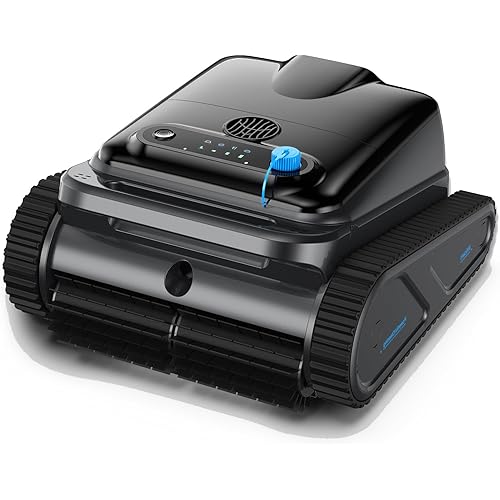 Y50S Robotic Pool Cleaner, Upgraded Motor, Powerful Wall-Climbing with Scrubber Brushes, Smart Path Navigation, Cordless Pool Vacuum for Inground Pools up to 2000 Sq.ft