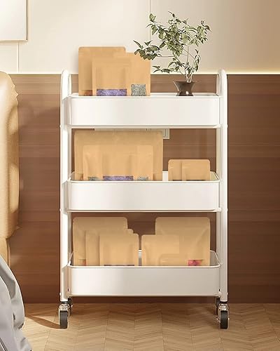 Miniatura 6 de Larzack 50 bolsas de papel kraft con ventana de 5.9 x 8.6 pulgadas, color marrón, reutilizables, sellables, con cierre de cremallera, almacenamiento