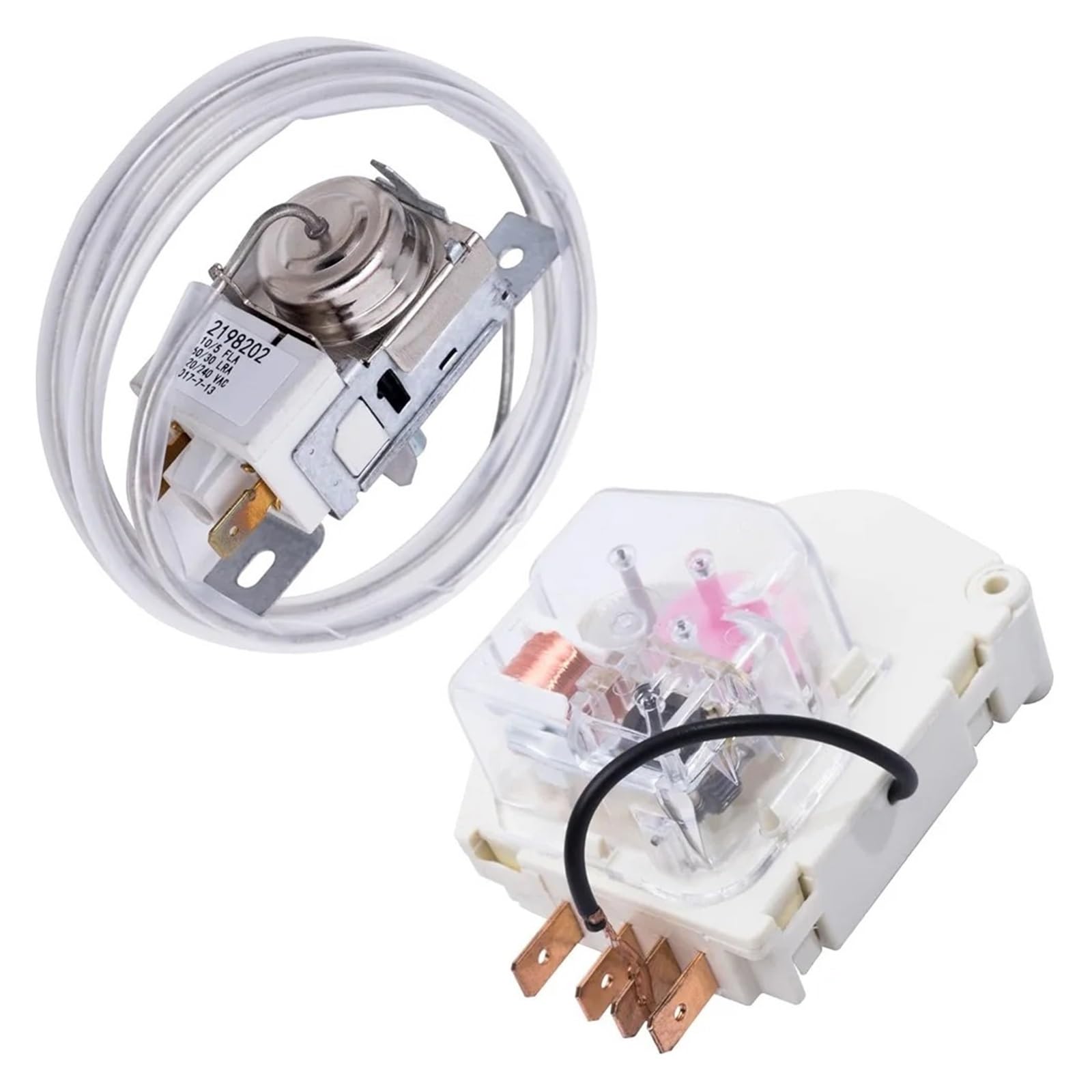 Generisch 2198202 Kühlschrank-Kälteregelungsthermostat und W10822278 Kühlschrank-Gefrierschrank-Abtautimer