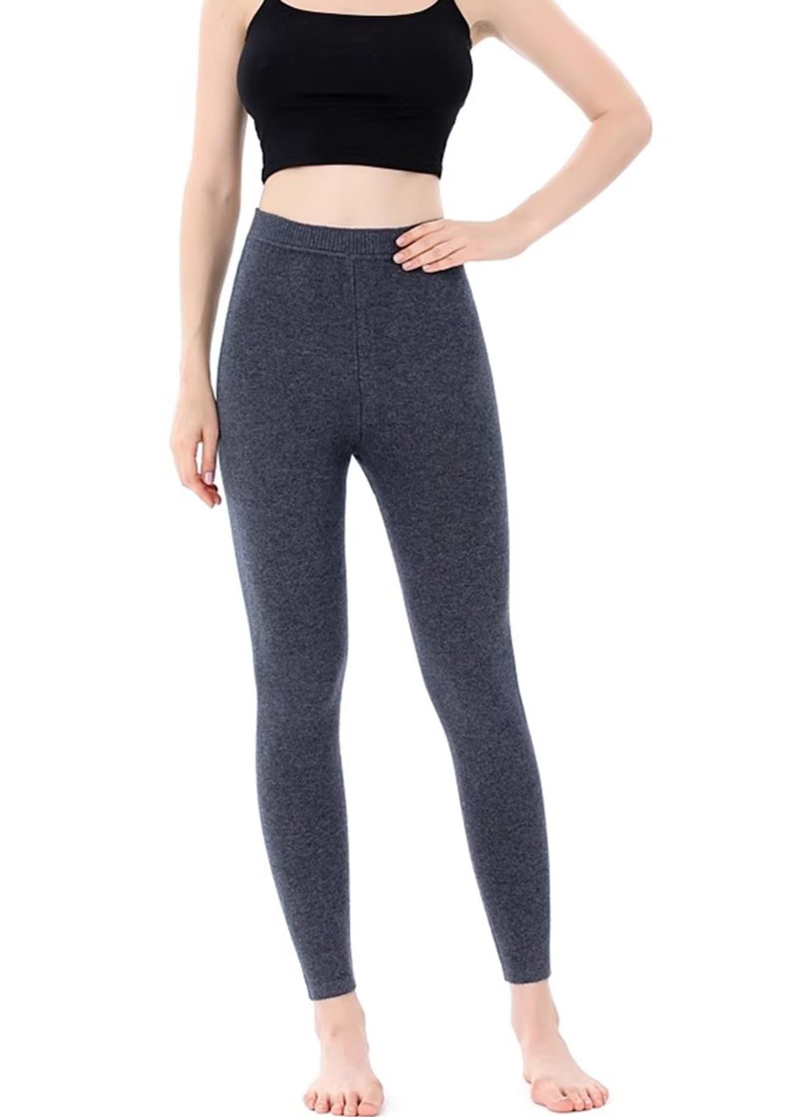 Donna Biancheria Intima Termica Pantaloni Base Layer Leggings Termici, 100% Cachemire Abbigliamento Termico