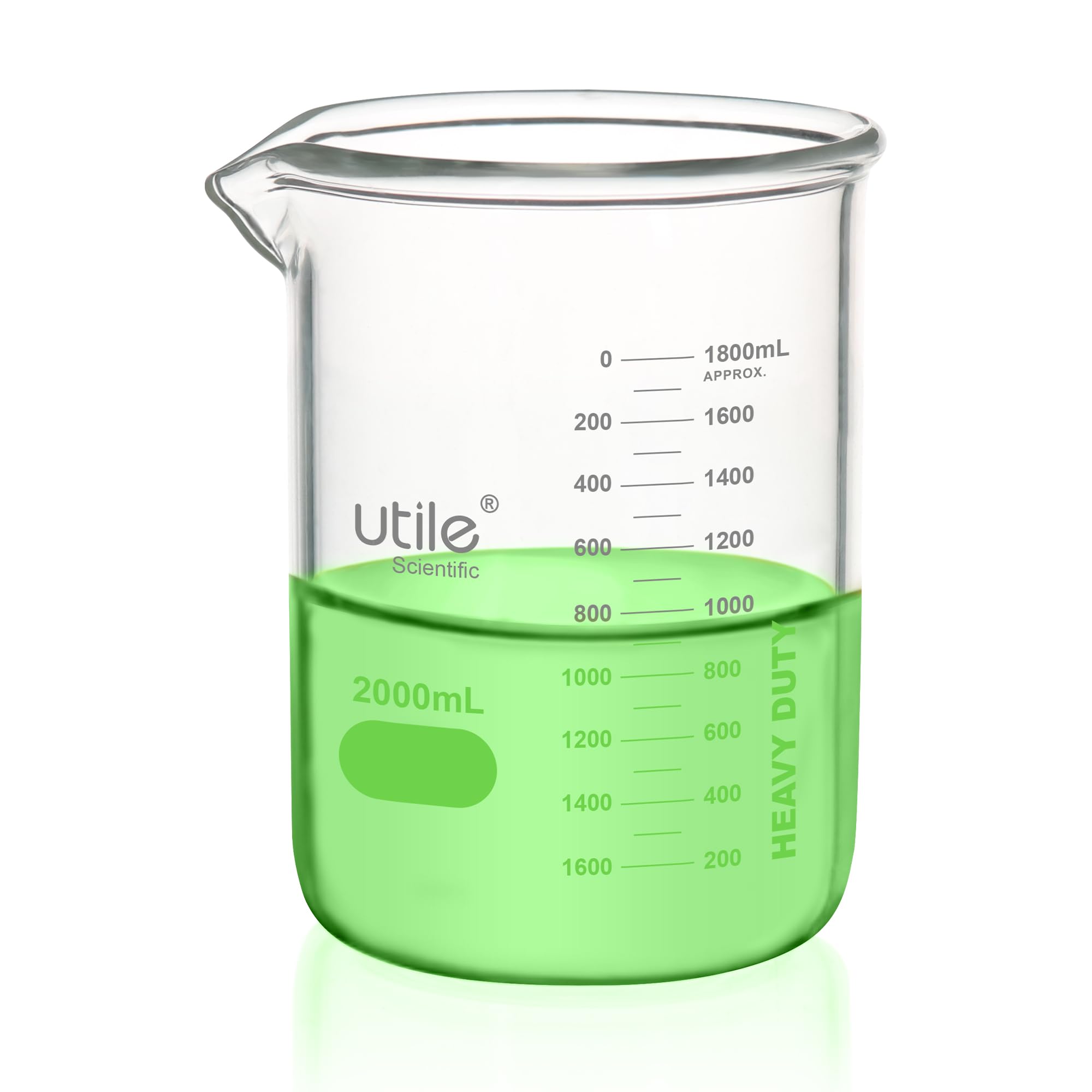 Utile Beaker Set, Low Form Glass Beakers, 3 Sizes of Vol.50ml 100ml 250ml, 3.3 Borosilicate Glass with Double Scale Printed Graduation, 4099.0004.1 — Amazon image 20