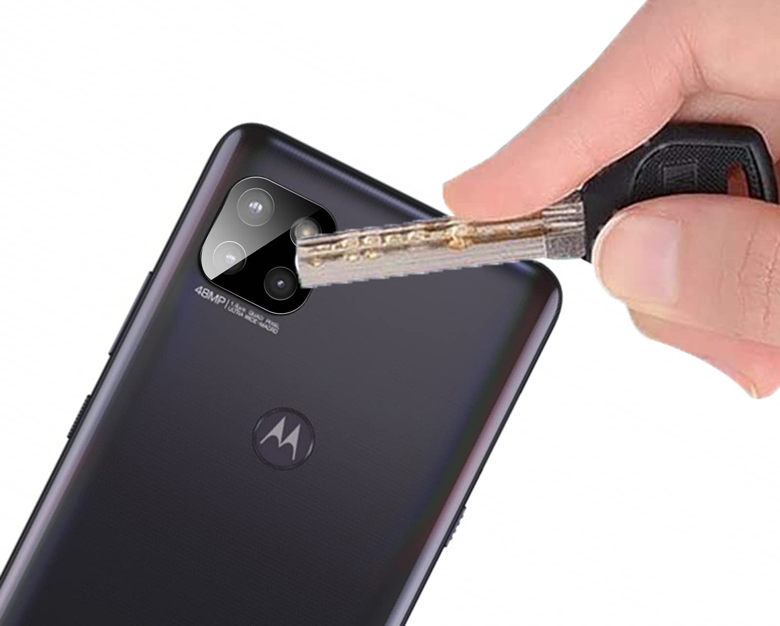 GIOPUEY Volledige bescherming voor de achtercamera, compatibel met iPhone 16e, [dubbele bescherming] metaal gehard glas, gehard glas camera - zilver