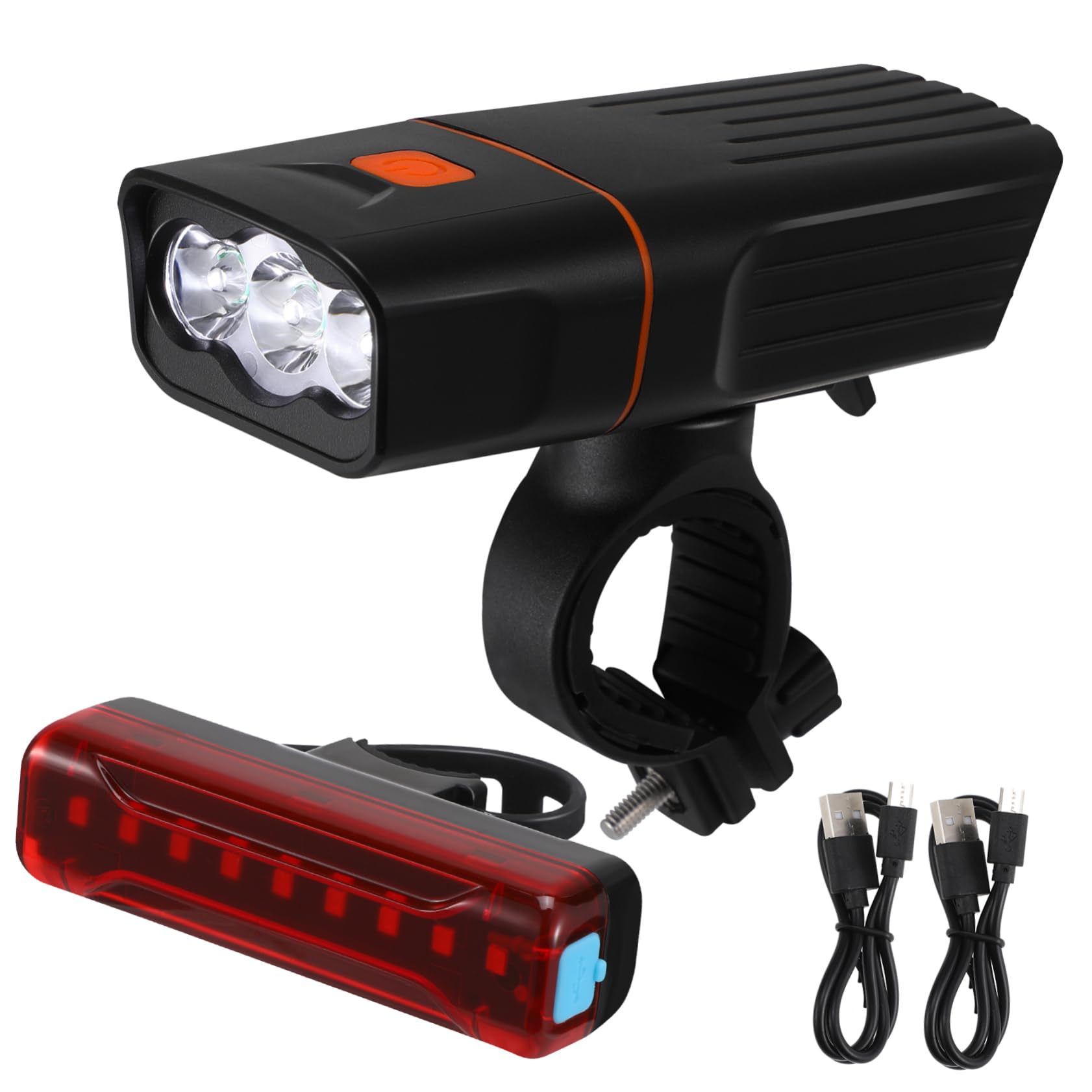 TOYANDONA 1 Juego Faro de Bicicleta Luces de Bicicleta Noche Faros Delanteros de Bicicleta luz de la Bici Bike Luces para Bicicleta luz Delantera de Bicicleta Faro para Ciclo AbS Negro