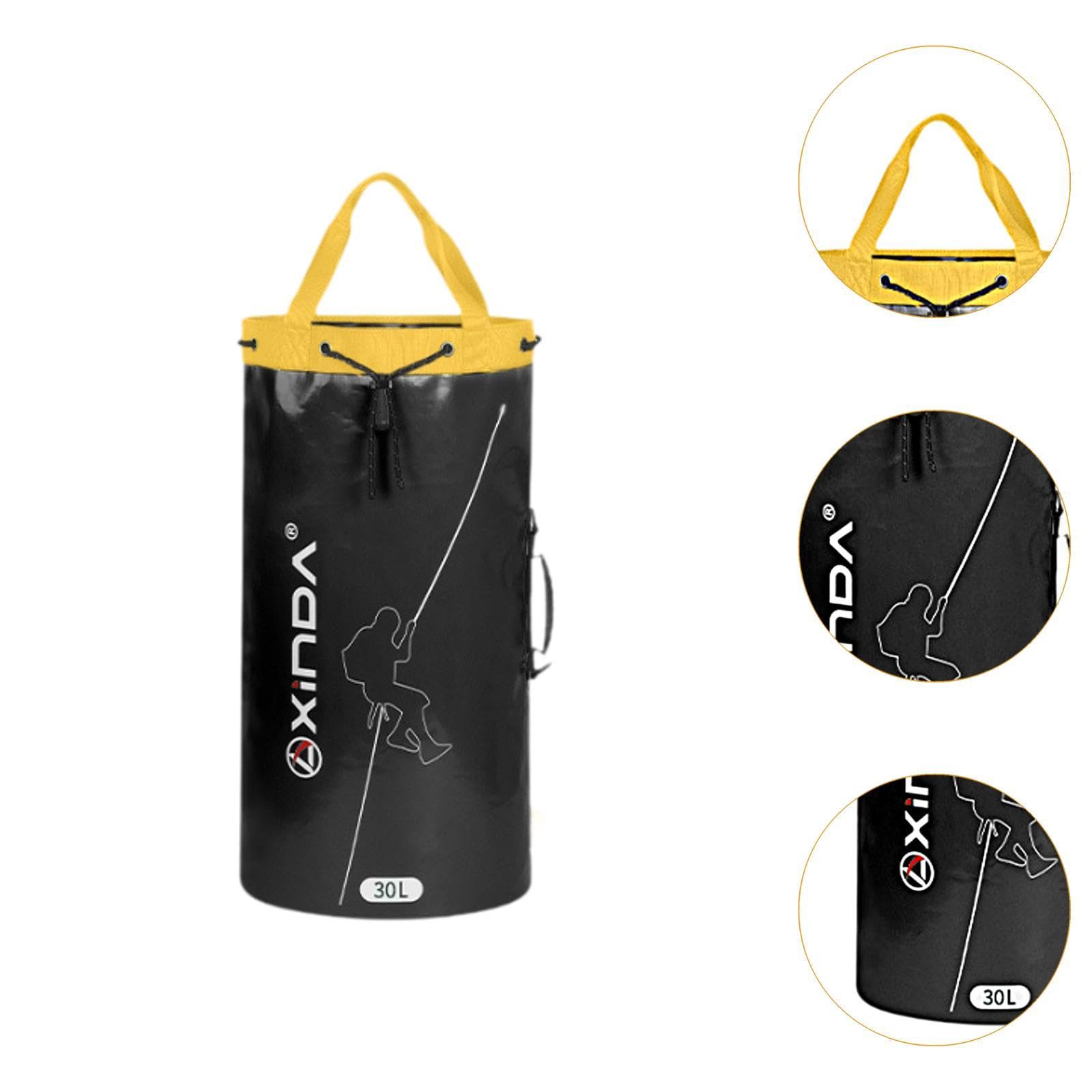 Yiju Rope Storage Bag,Rope Storage Backpack,Organizer Equipment Supplies Waterproof Sturdy Accessories for Outdoor Climbing Hiking, Black, 20cmx31cmx57cm