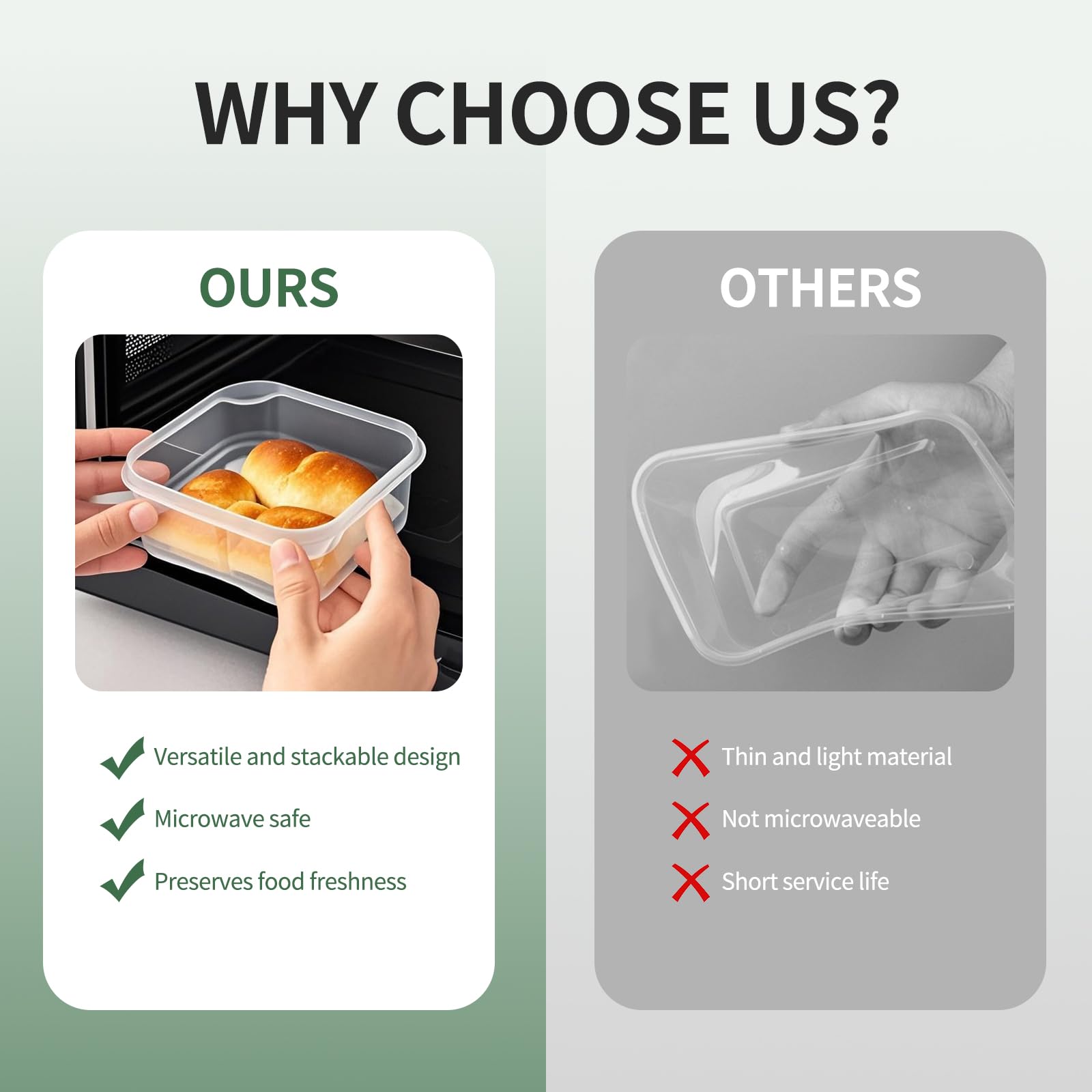 12 contenitori per alimenti, impilabili, contenitori in plastica con coperchio, per alimenti, set di contenitori per alimenti, organizer da cucina e stoccaggio