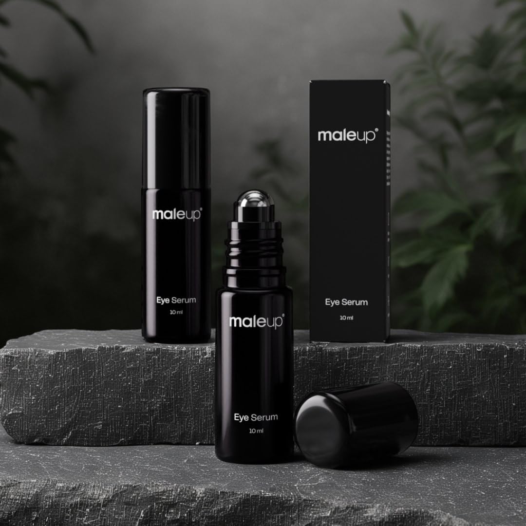 Augenserum Männer gegen Augenringe – Anti Aging Pflege mit Hyaluron, Koffein & Tocopherol – Mildert Schwellungen & Falten – Augencreme mit Soforteffekt – Augenpflege Männer Serum 10 ml