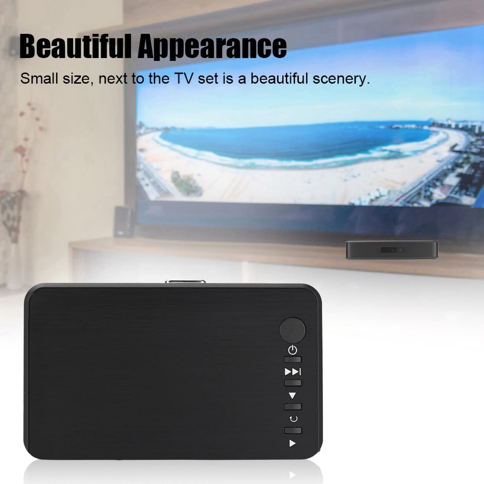 Odtwarzacz multimedialny, odtwarzacz multimedialny do dysku twardego TV HD 1080P na kartę SD dla dysku USB (Wtyczka UE)