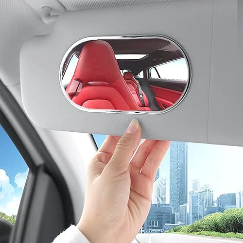 Miniatura 7 de Espejo interior del coche, accesorios de estilo, espejo universal para asiento de automóvil, espejo de maquillaje autoadhesivo portátil, visera de