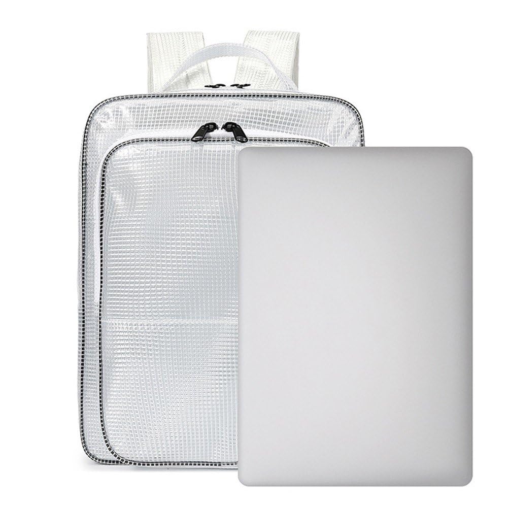 Zaino Grande in, Zaino Universitario Semitrasparente, Zaino in Trasparente con Comode Spalline Imbottite per Viaggi, Nuoto, Spiaggia, Sport all'Aria Aperta