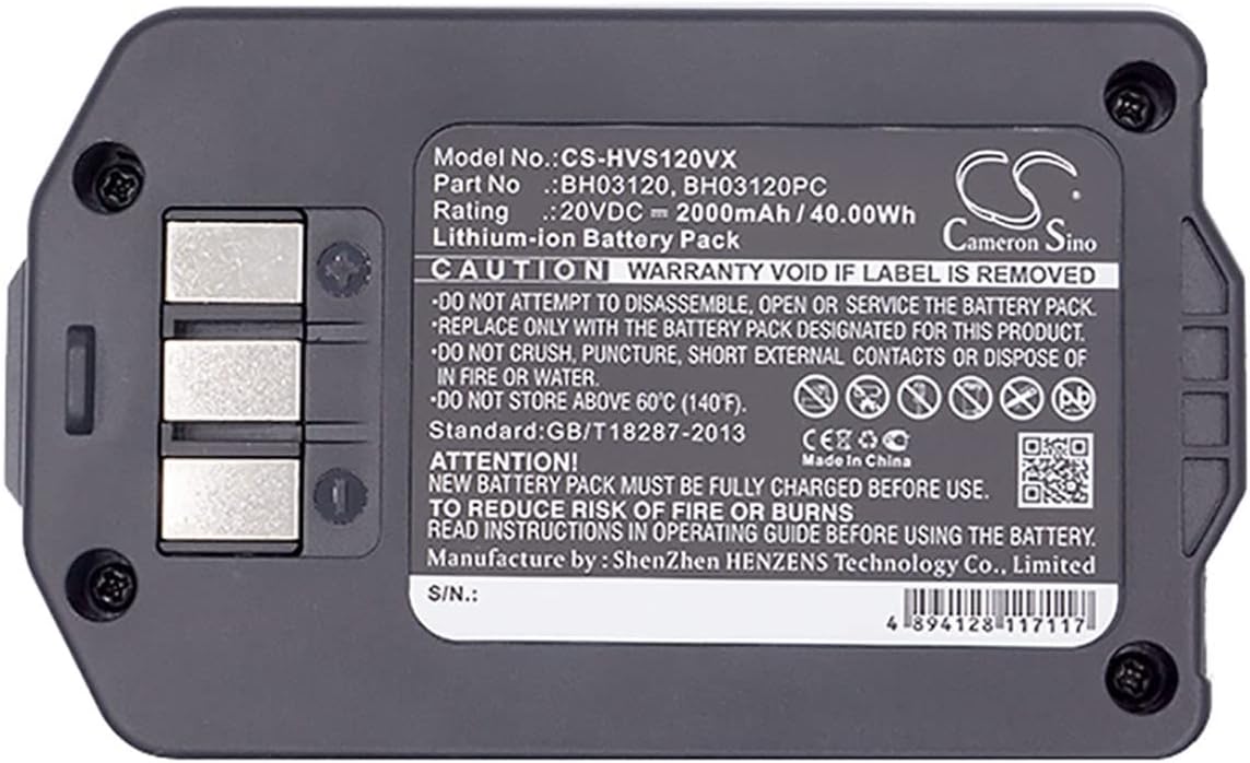 Hoover Compact LithiumLife Battery, BH03100PC,Black Home
