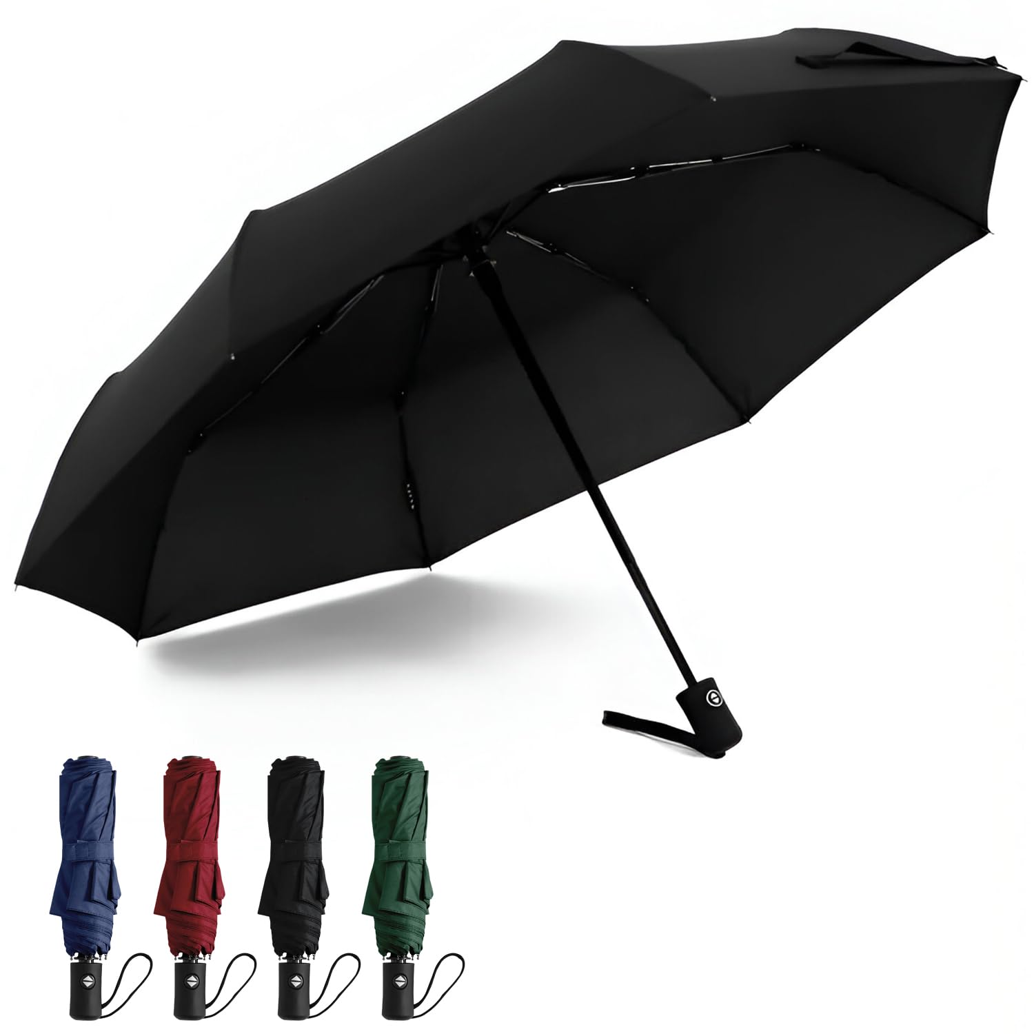 hacer Travel Umbrella Automatic Open 3-Fold UV Protection Wind Resistant Auto Folding and Portable Umbrellas for Rain Sun Men & Women (Pack of 1, Random)-picture-10