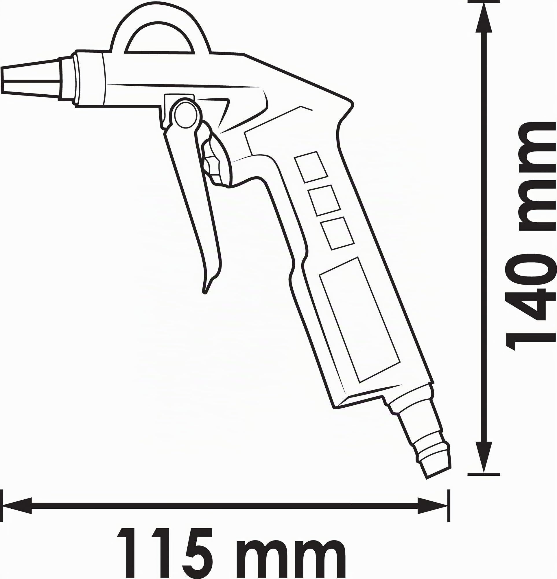 Vigor V7135 Pistolet à soufflage court
