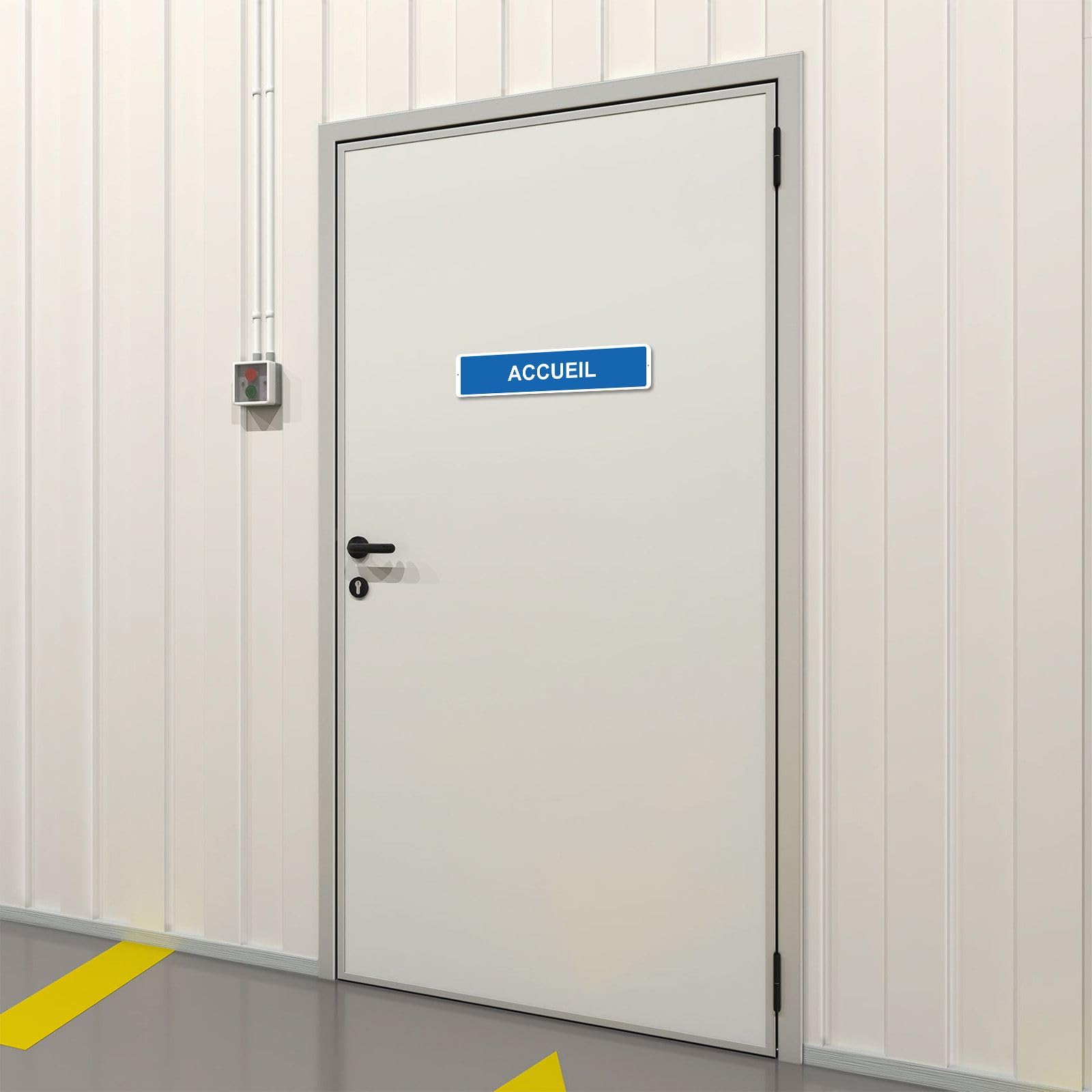 DECOHO - Panneau de signalisation pour parking · Accueil - 48 x 10 cm - Bleu