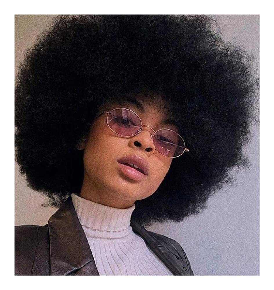 Cosplay Parrucche Parrucche Afro Anni '70 Per Donne Nere, Parrucca Afro Riccia Corta Soffice Rimbalzante Nera Parrucca Quotidiana