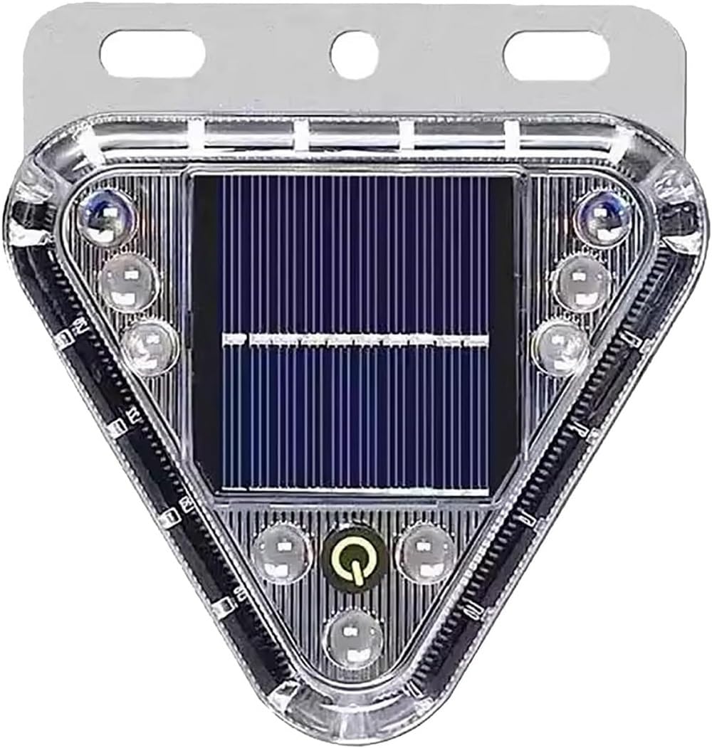 YDSTNiu 1 Piece Solar Powered LED Warning Light Car for Audi jantes A5 S5 8T, Rear Collision Strobe Light IP67 Waterproof Anti rear end Signal ABS Lamp