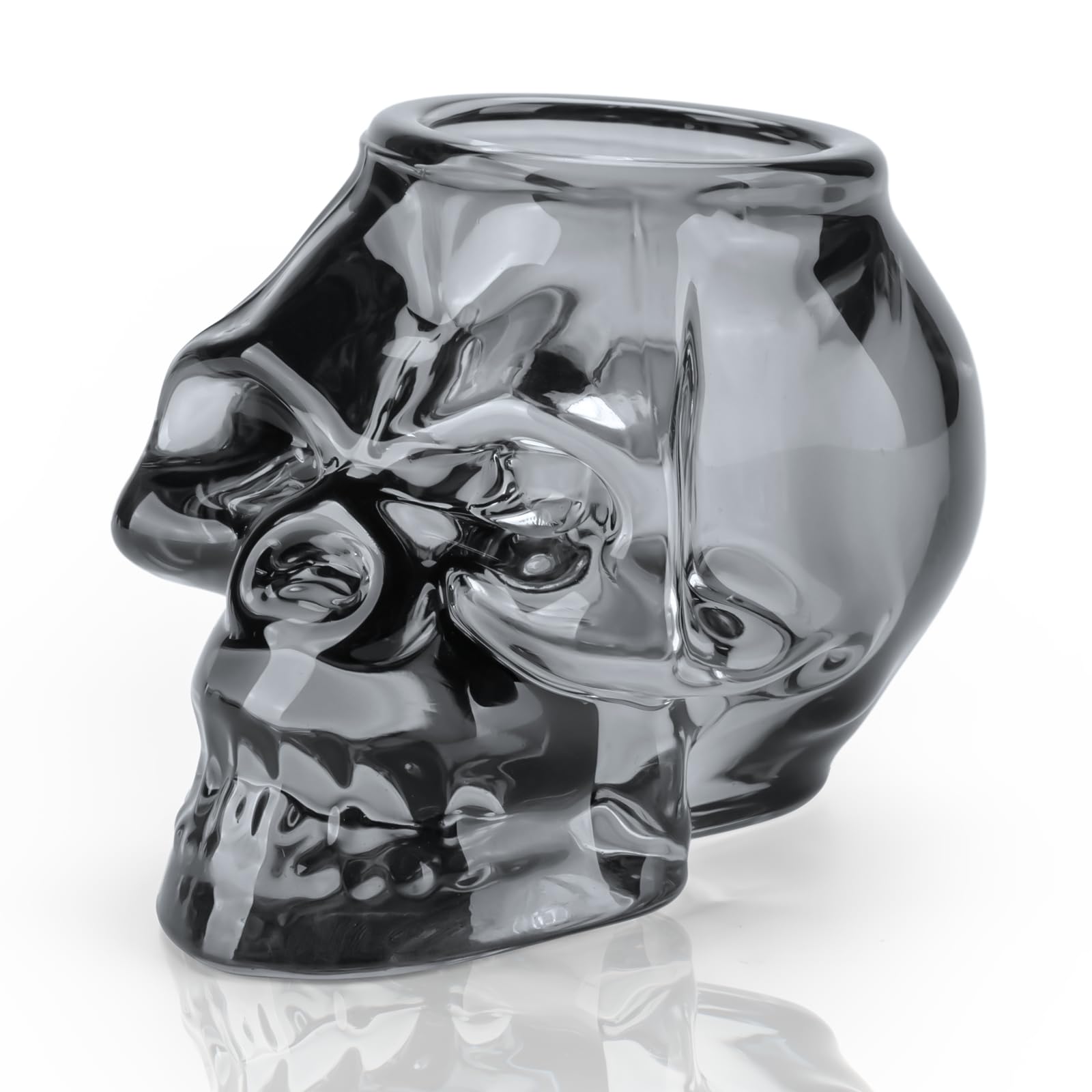 Skull Candle Holder, Black Tea Light Holders, Skeleton Tabletop Decor for Home Halloween Decoration