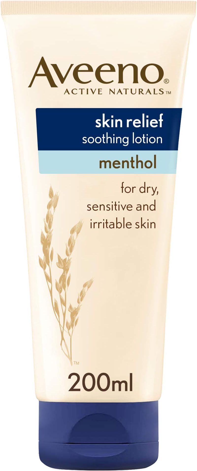 Skin Relief Soothing Lotion (1x 200ml) with Nourishing Oat and Menthol Extract, Suitable For Sensitive Skin, 24-Hour Hydration, Clinically Proven to Moisturise and Protect Dry, Irritable Skin