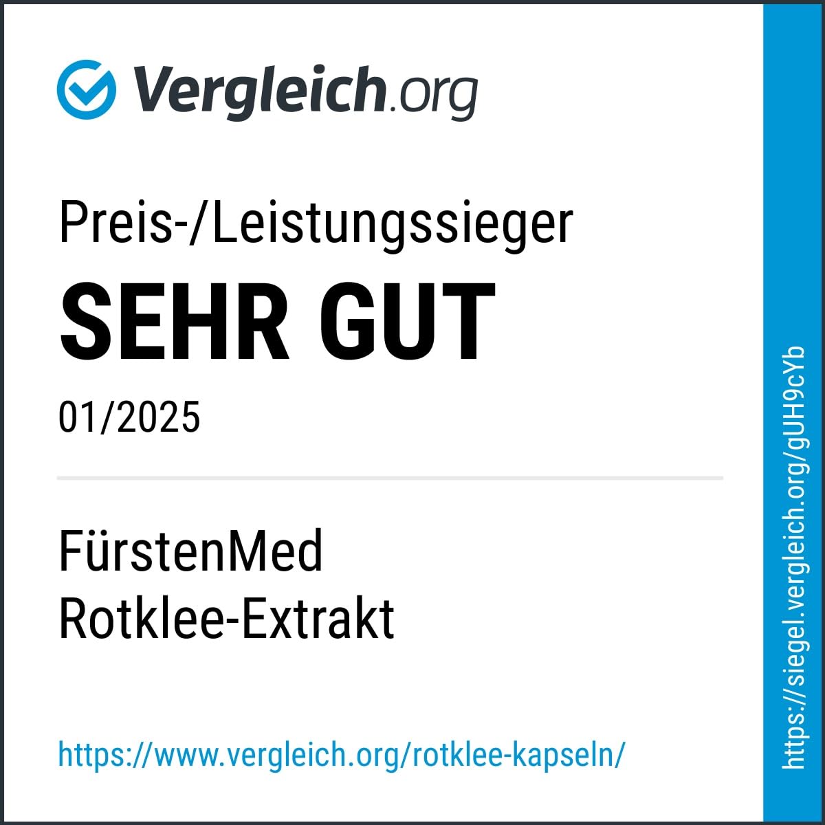 FürstenMED® Rotklee Kapseln Hochdosiert mit 500mg Rotklee-Extrakt (40mg Isoflavone) mit Hopfen, 120 Kapseln, Laborgeprüft, Vegan & ohne Zusatzstoffe