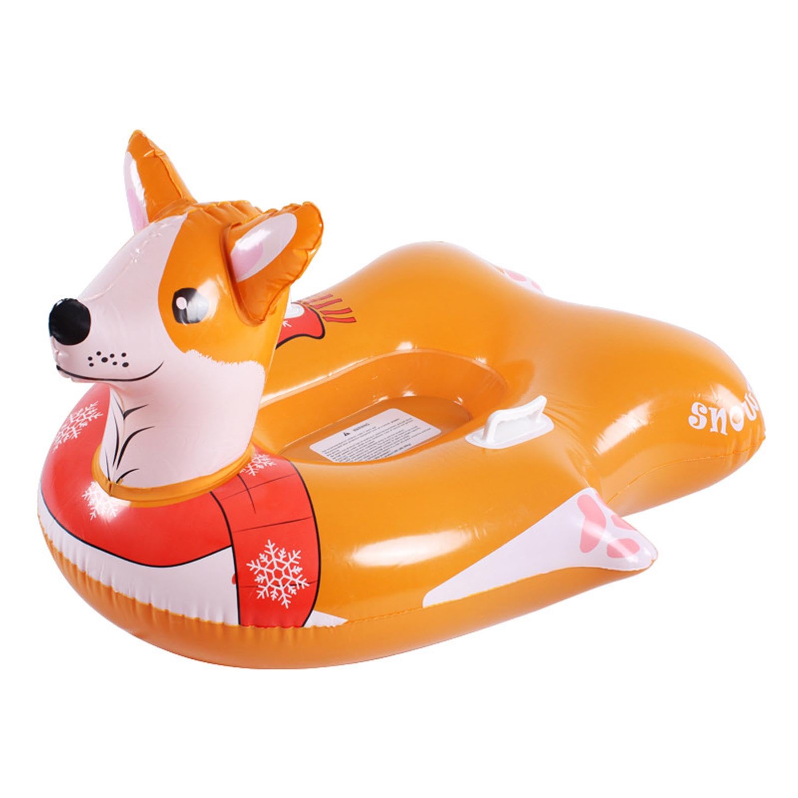 Luge Gonflable en Forme de Chiot pour Enfants et Adultes, Luge Gonflable Portable