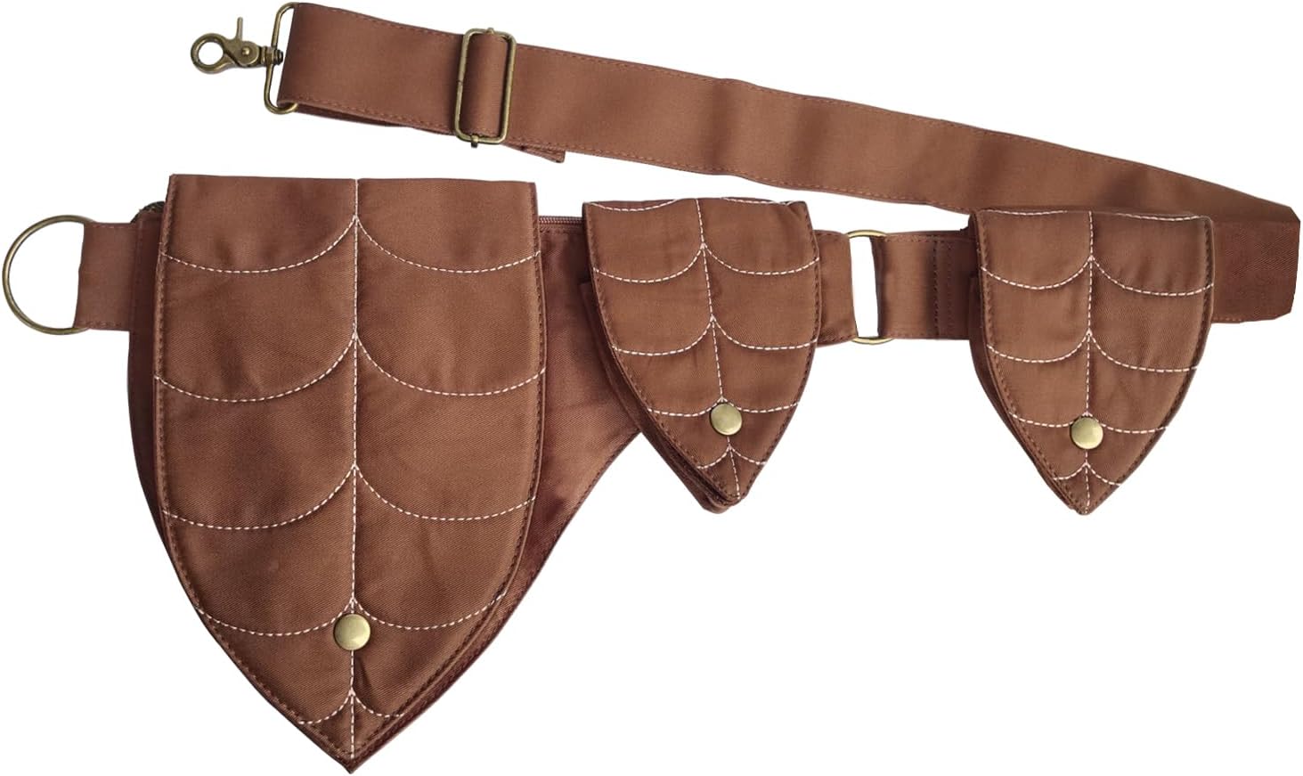 Plus Size Renaissance Bag Festival Waist Pack for Women - Adjustable Thigh Ren Faire Belt | Polyester Leg Pouch | Perfect Accessories for Festival Adventures, Cosplay & Prop (Coffee)