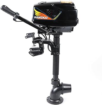48V Electric Outboard Motor, Heavy Duty Fishing Boat Engine Motor Brushless Electric Inflatable Kayak Long Shaft Engine Motor, Black 1000W
